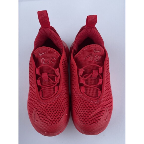NEW Nike Air Max 270 Boys Size 8c Mismatch Red Running Shoes DM8876-600 - Picture 2 of 9